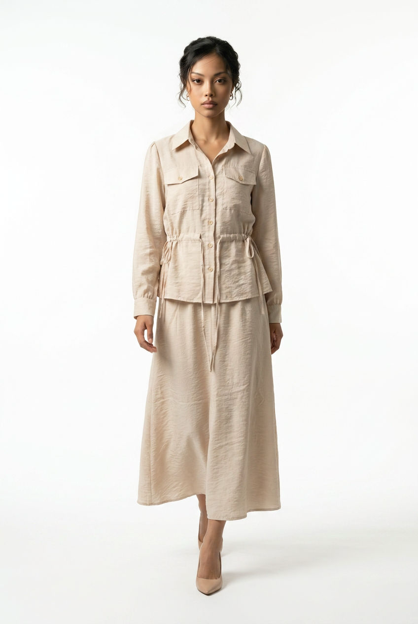 Linen Set Shirt and Skirt