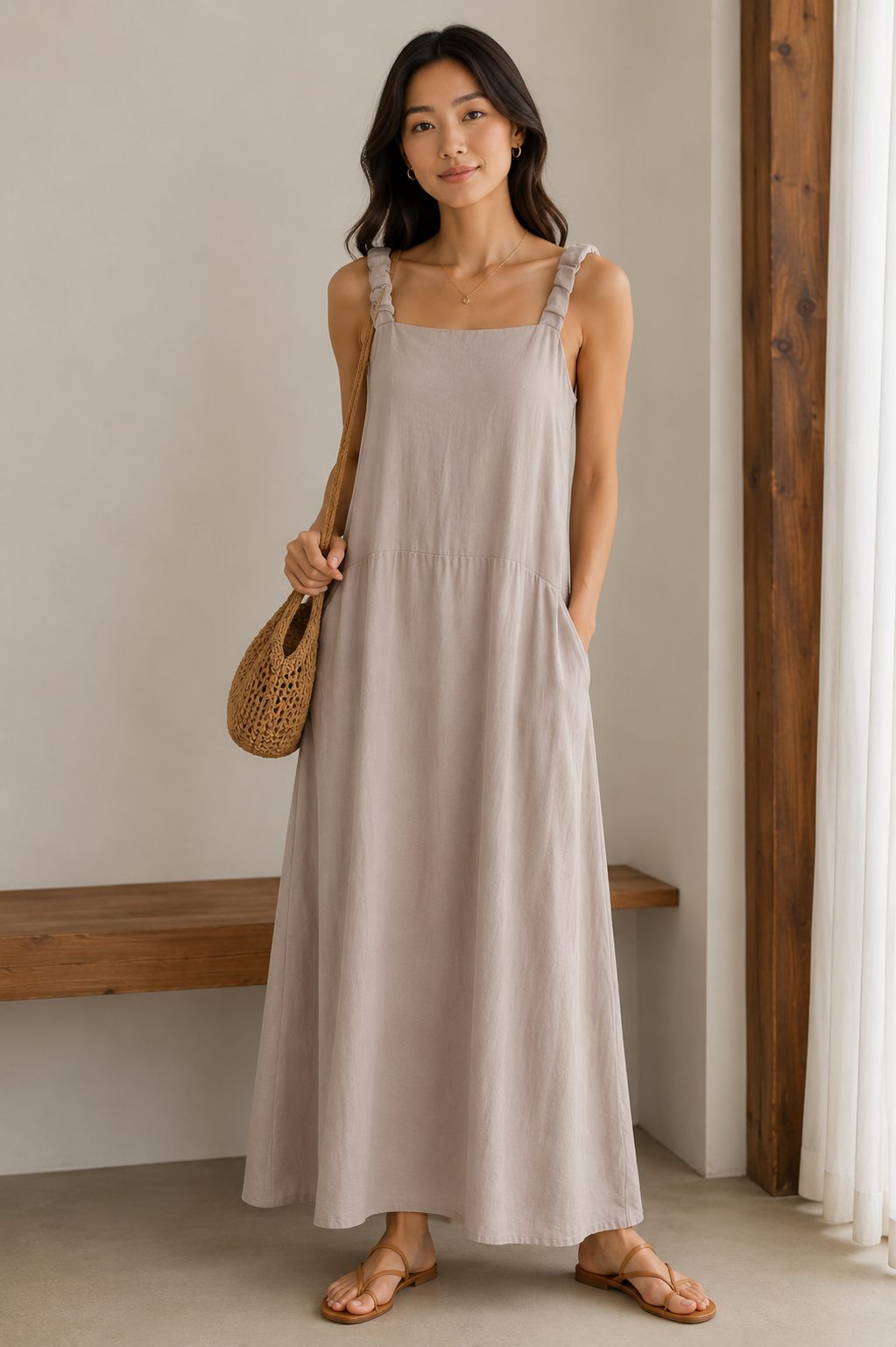 Linen Dress Non Stretched