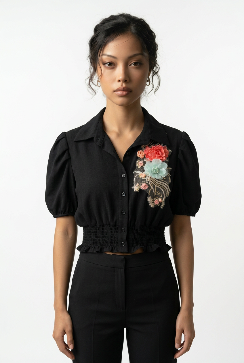 Cropped Linen Shirt