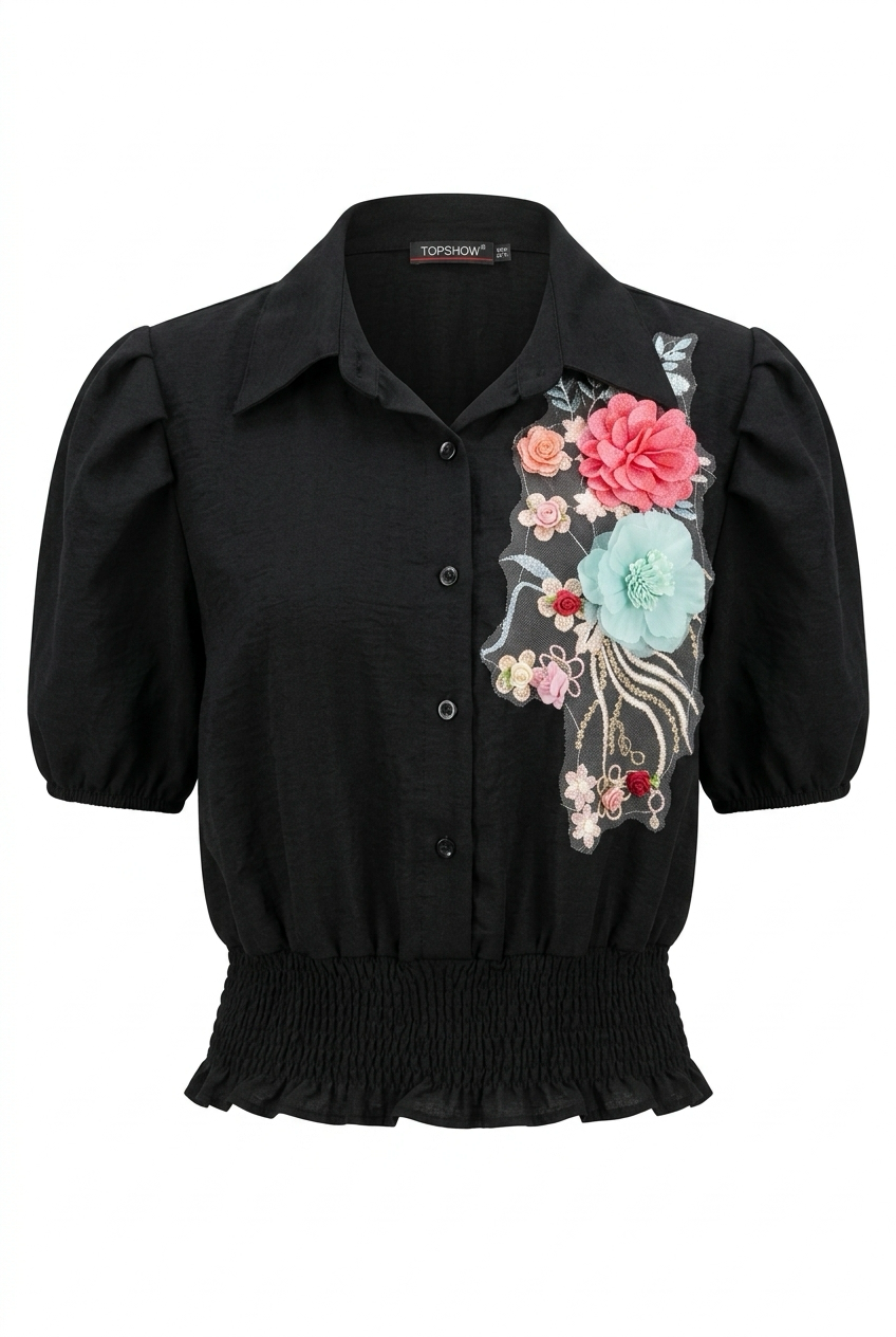 Cropped Linen Shirt