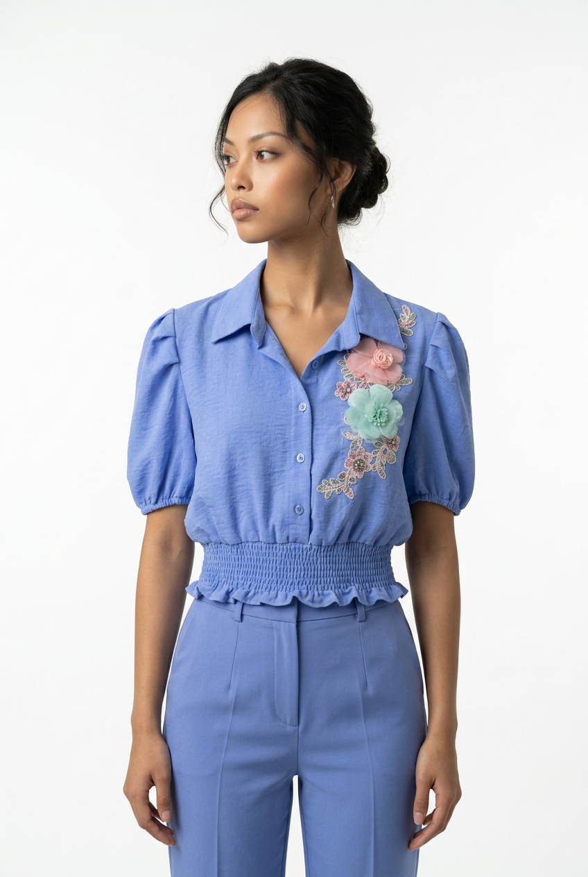 Cropped Linen Shirt