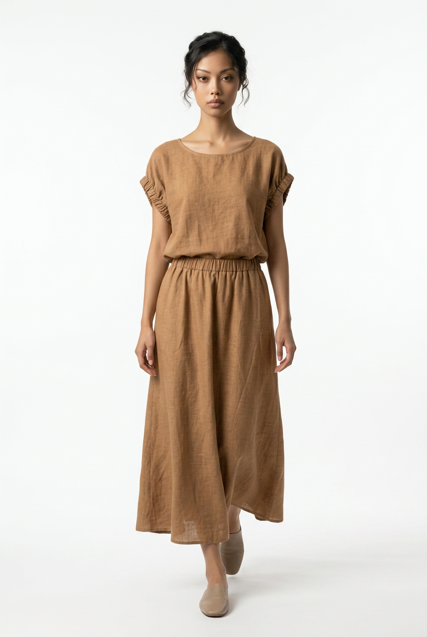 Takim Top & Skirt Linen